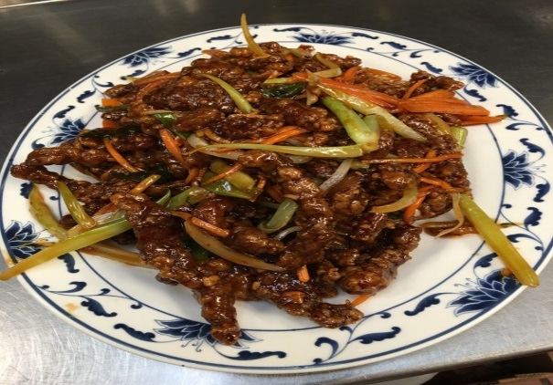 Shredded beef stir fry